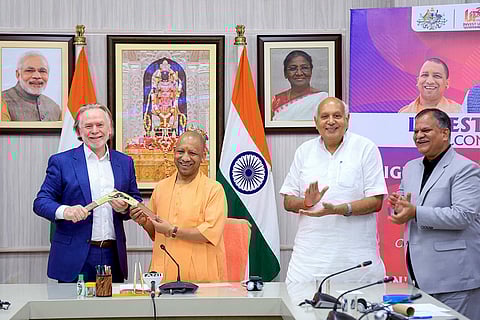 Yogi Adityanath meets Philip Green